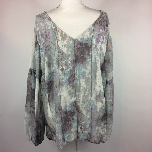 Lane Bryant Tops - Lane Bryant Blue Sheer Blouse Plus Size 18/20